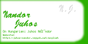 nandor juhos business card